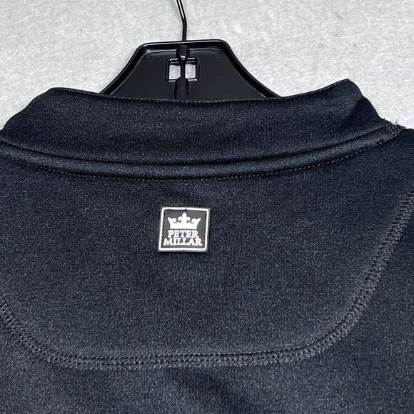Peter Millar Sweater Mens Size Medium Black Element 4 Warmth Half Zip Pullover - Picture 11 of 13